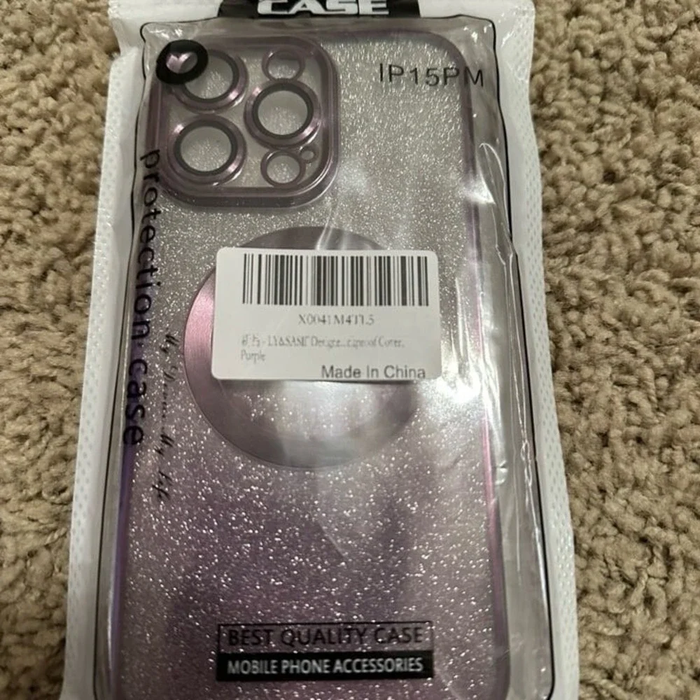 New Hython for iPhone 15 Pro Max Case Glitter, Clear Magnetic Phone Cases camera